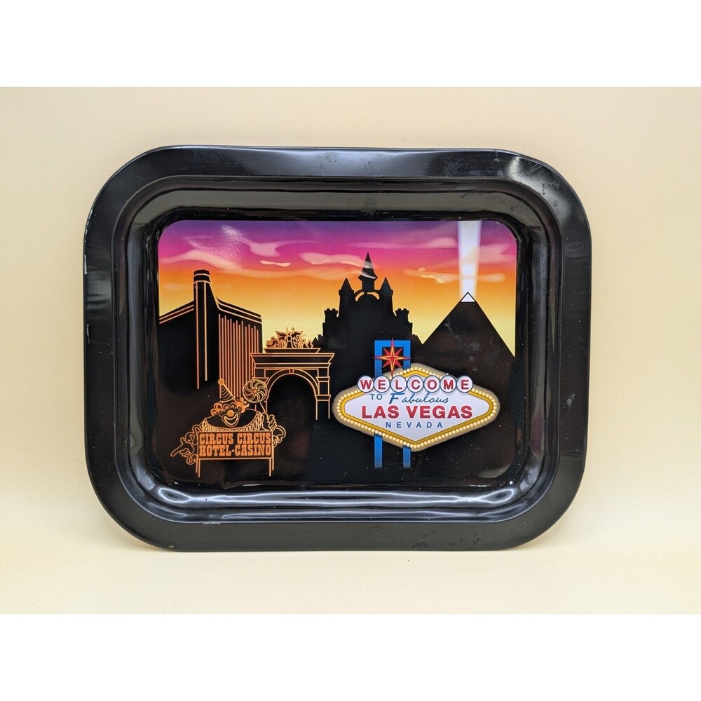 Vintage Circus Circus Las Vegas Hotel Casino Metal Tray Sign Souvenir Retro 10x8